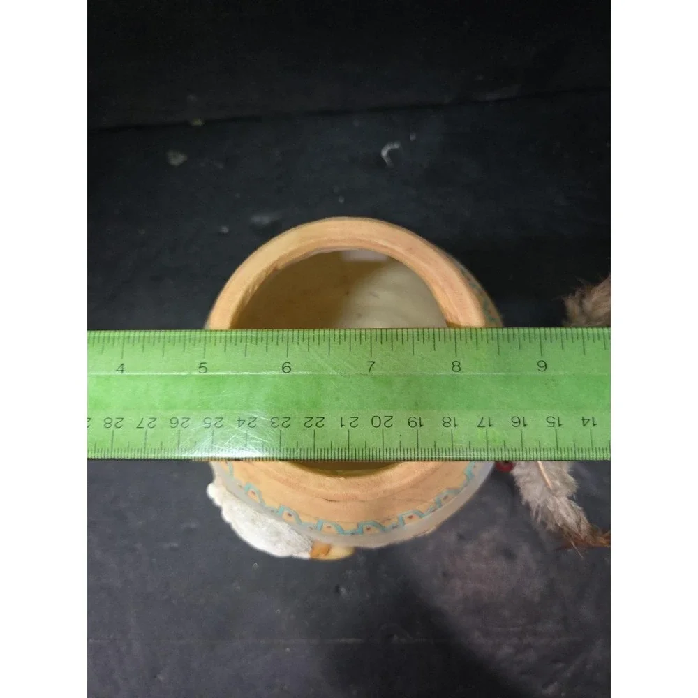 Southwest Lodge Decor Ceramic Vase‎ with 3D Eagle Beads, Rustic River Traders